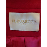 Fleurette Womens Red Pure Wool Coat Size US 6 UK 10