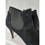 Carvela Black Suede Pointed Toe Chelsea Ankle Boots Slim High Heel Size UK 6