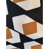 DIANE Von FURSTENBERG Black White Brown Wrap Dress Size 6 / S