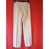 HOBBS Cream Women's 100% Linen Trousers Size 8
