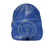 Versace Jeans Blue Women's Rucksack Versace Jeans Style Faux Leather Backpack