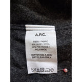 A.P.C. Rue Madame Paris Mens Grey Wool Blend Shirt Size XL