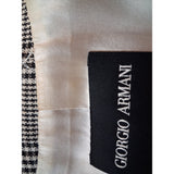 Giorgio Armani Womens Black White Plaid Check Blazer Jacket UK 12 IT 44