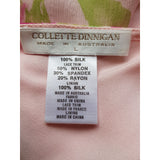 Collette Dinnigan Pink Floral Print Long Silk Dress Size L