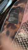 Karen Millen Silver Metallic Snake Effect Clutch Purse - Brand New