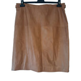 Boss Hugo Boss Womens Brown Leather Skirt Size 14