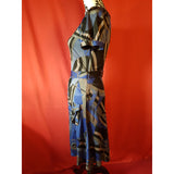 Elie Tahari Blue Black 100% Silk Dress Size S