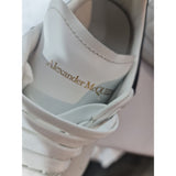 Title:
Alexander McQueen Oversized Leather Sneakers White Black Heel Tab - Authentic Size 6