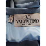 Valentino Boutique Light Blue Wool Skirt Suit Size 10