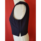 Valentino Boutique Women's Navy Silk Top Size 10.