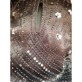 House Of Fraser Black Beaded Maxi Dress Size 10.