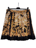 Gianni Versace Barocco Print Pleated Silk Skirt 2018 Collection Size 46 IT 14 UK