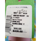 Lily Pulitzer Light Blue  Yellow Leaves Print Wrap Dress Size 4 US 8 UK