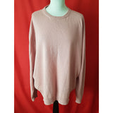 Jaeger Beige Men's Silk Cashmere Jumper Size XL