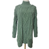 Fat Face Ladies Green Chunky Knit Jumper - Size UK 10