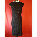 Lauren Ralph Lauren Black Sequin Tulle Shift Dress Size 6 / S.
