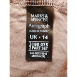 Marks & Spencer Autograph  Mocha Dress Size 14