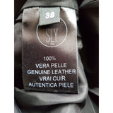 SLY010 Black Leather Dress Size 38 IT / XS