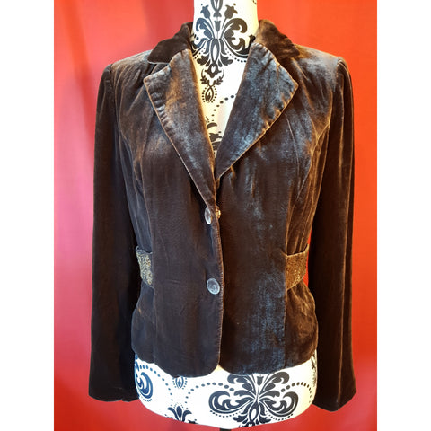 WD NY Women's Brown Velvet Jacket Size 4 / S