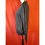 WYSE London Navy Metallic Zip Cardigan Size S