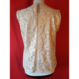 Zara Collection Women's Beige Gold Top Size L