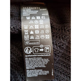 Allsaints Women's Misha Black Net Long Open Front Cardigan Size XS RRP£159.