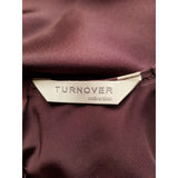 Turnover Collection Purple 100% Silk Dress Size 10 UK 36 EU