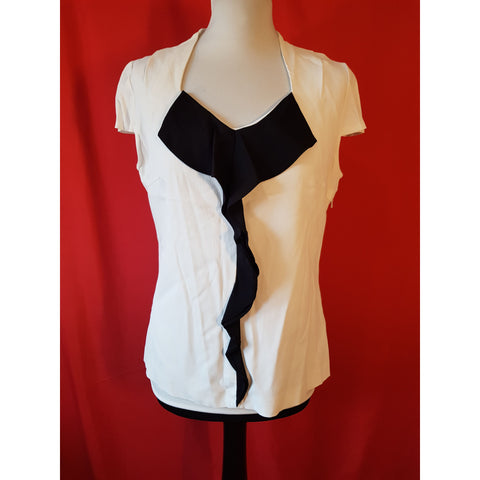 Per Una Speziale White Black Top Size 14