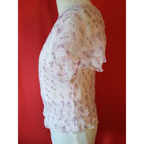 Fenn Wright Manson Long Lilac 100% Silk Skirt Suit Size 6