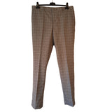 Villain Men's Grey Check Trousers Size 36R