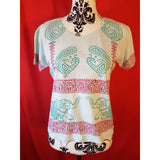 See By Chloe Green Red Women's T-Shirt Size 12