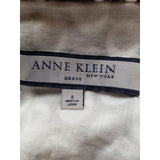 Anne Klein Black White Dandelion Print Shirt Dress Size 8