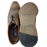 ONE SIX 5IVE Mens Leather Brogues Smart Formal Shoes Tan Brown Size UK 7 EU 41