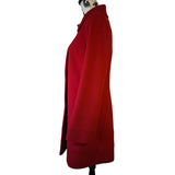 Fleurette Womens Red Pure Wool Coat Size US 6 UK 10