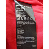 Karen Millen Beautiful Red Chiffon Midi Dress with Ruffled Tie Neck & Lace Size 10