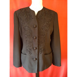 Debenhams Women's Black Embroidered Jacket Size 12