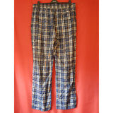 Burberry Navy White 100% Silk Trousers Size 16.