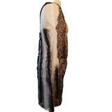 Bottega Veneta Black Grey Silk Dress Size 38 IT 6 UK