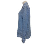 William Crabtree Mens Blue White Check Shirt Size 15.5