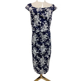 Jolie Moi Navy White Floral Print Dress, Size 12