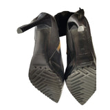 Burberry Black Thigh High Heels Leather Boots Size 38 EU 5 UK