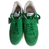 Jimmy Choo Green Suede Crystal Buckle Strap Trainers Sneakers Size 8 UK 41 EU