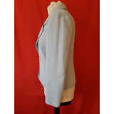 Valentino Boutique Light Blue Wool Skirt Suit Size 10