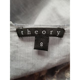 THEORY Women's Grey Embroidered Top Size S