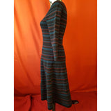Hobbs Black Blue Red Stripe Stripe Knit Dress Size 8
