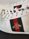 Gucci Ace Bee Sneakers Leather Low-Top Sneakers Size 39 IT 6 UK