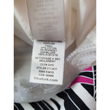 Trina Turk White Black Lilac Cotton Dress Size 2 / XS
