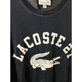 Lacoste 27 Mens Black Big Logo Graphic T-Shirt Crocodile Tee Size L