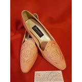Rainbow Cub Women's Peach Ocassion Silk Custom Heels Shoes Size 4 1/2