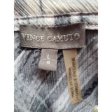 Vince Camuto Women's White Blue Black Blouse Size L